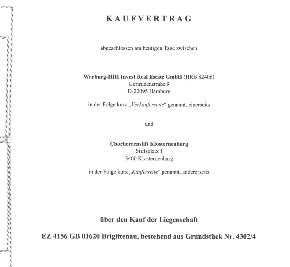 Chorherrnstift Klosterneuburg kauft die Wehligasse