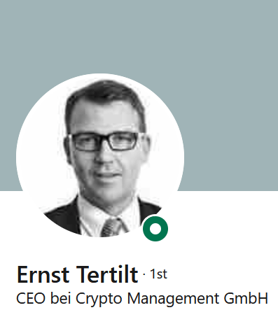 Ernst Tertilt und die Crypto Management GmbH in Wien