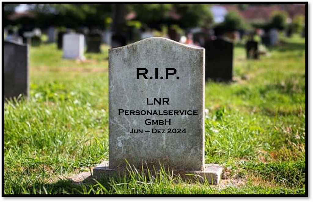 Die LNR Personalservice GmbH von Lukas Neugebauer ist in Konkurs