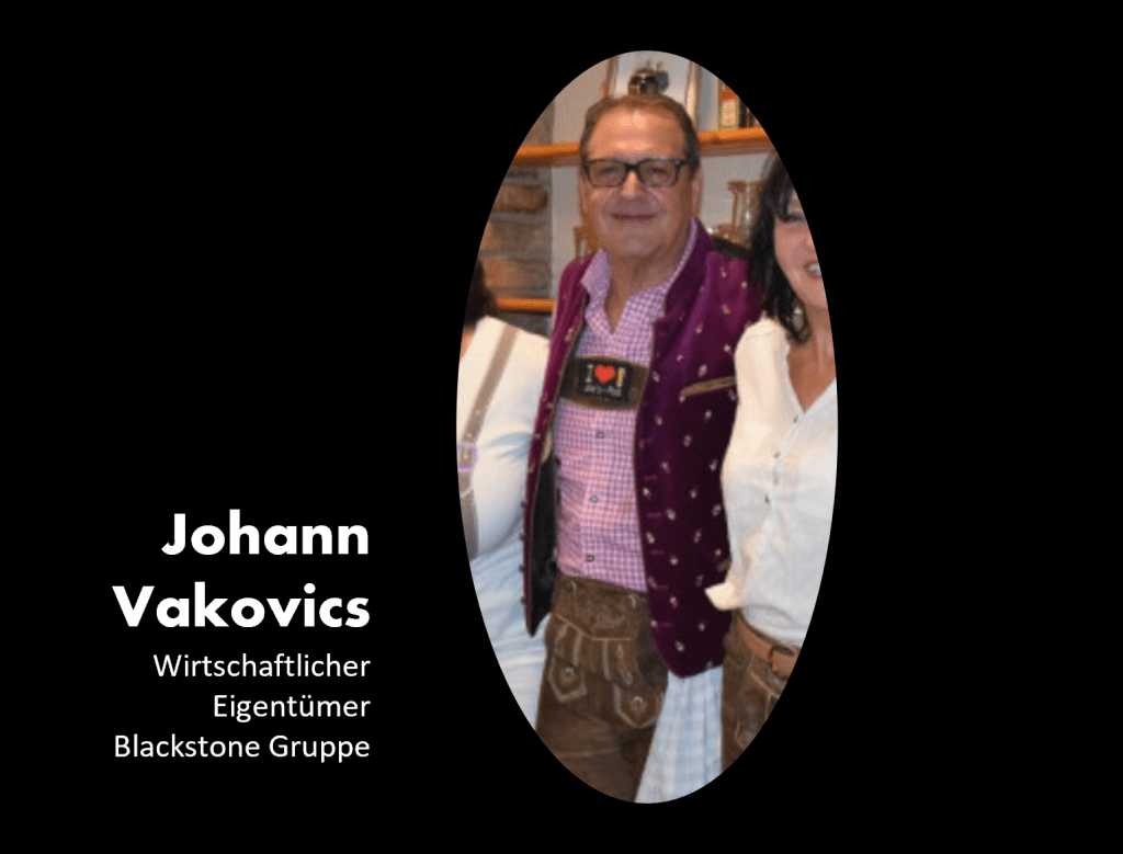 Der pensionierte Pub-Betreiber Johann Vakovics ist neuer wirtschaftlicher Eigentümer der Blackstone Gruppe
